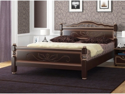 Кровать Карина-5 900 Орех тёмный с тонировкой
