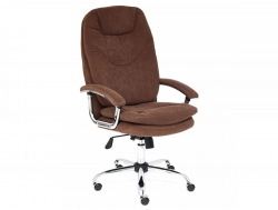 Кресло Softy lux флок коричневый