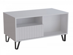 Журнальный стол МС Ливерпуль Белый/Белый Глянец