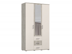 Шкаф 3-х створчатый Белла Кашемир/Дуб Крафт серый