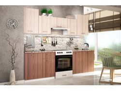 Кухонный гарнитур Бланка Белый/Ясень светлый/Ясень тёмный