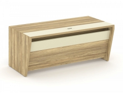 Стол руководителя прямой Корнер COR.SR-18 Гикори Песочный/Ваниль