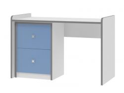 Стол Дельта-15.03 Сильвер с тумбой белый-синий