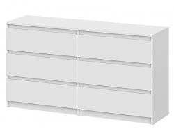Комод с ящиками 1380 Денвер Серия 2 Белый
