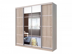 Шкаф-купе Хит 24-4-24/2-1551 с планками