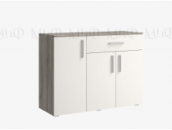 Комод 1 ящик 3 двери (1200) Фиеста NEW Кашемир, Крафт серый