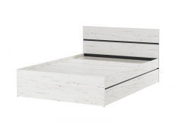 Кровать Гретта 1400 дуб крафт белый/антрацит