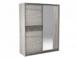 Шкаф-купе 2-х дверный NEW 2200 Денвер Риббек серый