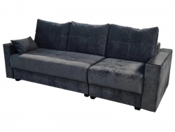 Диван Комфорт-6 НПБ+МДФ модульный 2-1К ткань Pin-07 серый