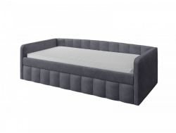 Кровать Молли 900 с выкатной частью вариант 4 сине-серый
