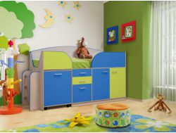 Уголок школьника Юниор 4.1 Синий+Лайм