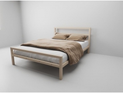 Металлическая кровать Комфорт 900*2000 мм бежевая