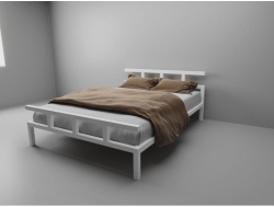 Металлическая кровать Лофт 800*2000 мм белая