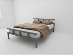 Металлическая кровать Лофт 800*2000 мм серая