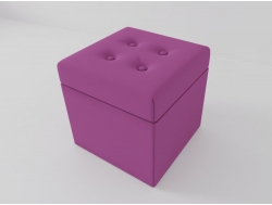 Пуф Квадрат 01ПФКВ розовый велюр
