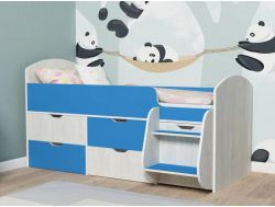 Кровать Малыш-7 Винтербер-Голубой