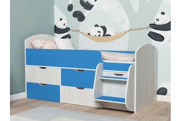 Кровать Малыш-7 Винтербер-Голубой