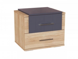 Тумбы Бьянка (2 шт) Дуб Сонома/Графит Глянец