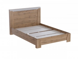 Кровать 1600 МС Ливерпуль Дуб Вотан/Белый Глянец
