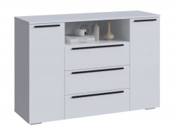 Комод 3 ящика 2 створки МС Люмьер Белый