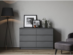Комод Мори МК1206 с 6 ящиками Графит