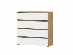 Комод 4 ящика Некст 1 Дуб Золотой/Белый