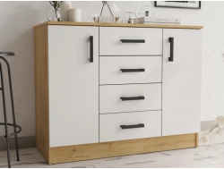 Комод К1000-2Д ЛДСП Дуб Вотан-Белый гладкий