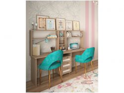 Стол двойной Остин с надстройкой