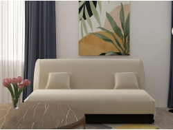 Диван книжка Париж Бежевый велюр