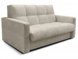 Диван Рэй 1400х2000 Клетка с прямыми подлокотниками Vivaldi 3 бежевый велюр