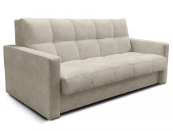 Диван Рэй 2000х2000 Клетка с прямыми подлокотниками Vivaldi 3 бежевый велюр