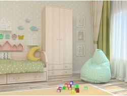 Шкаф распашной Нина Дуб молочный