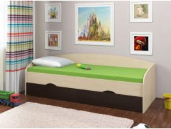 Кровать Соня 2 дуб молочный-венге