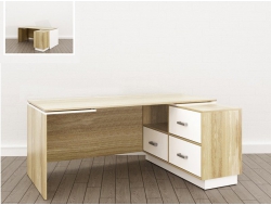 Стол дизайн Правый (О-5) Eclectic lite Дуб рокпайл-белый