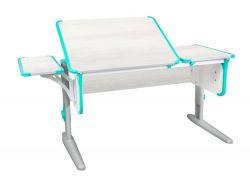 Парта СУТ 42 с полкой рамух-аквамарин