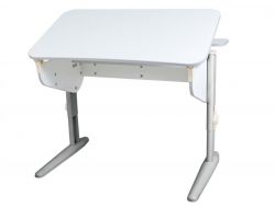 Парта СУТ 46 с задней полкой белый-бежевый