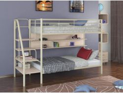 Двухъярусная кровать Толедо П Слоновая Кость-Дуб молочный