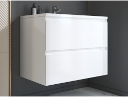 Тумба с раковиной Quadro 800 навесная 2 ящика